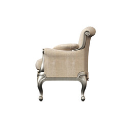 armchair isolate on a transparent background, interior furniture, 3D illustration, cg render