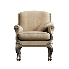armchair isolate on a transparent background, interior furniture, 3D illustration, cg render