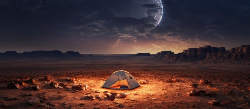 Darvaza gas crater camping.