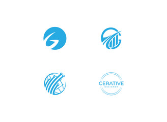 Global logo design technology for business company with unique concept