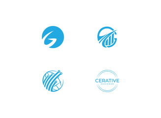 Global logo design technology for business company with unique concept