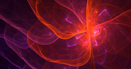 Fractal 3D rendering abstract and shiny background