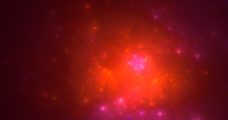 Fractal 3D rendering abstract and shiny background