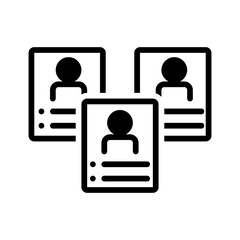 Solid black icon for Candidates