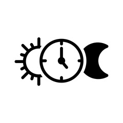 Solid black icon for Evening