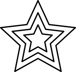 Stars line icons set. Rank, quality, shining sparkle, magic, favorite, logo, bright firework, falling, fantasy vector illustration.