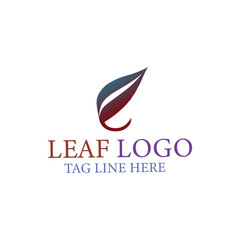Fototapeta na wymiar Free vector leaf logo gradient colorful design illustrations