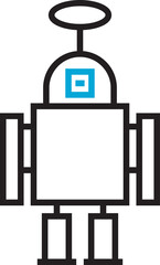 Robot Line Icon

