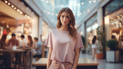 portrait of a woman in the shopping mall