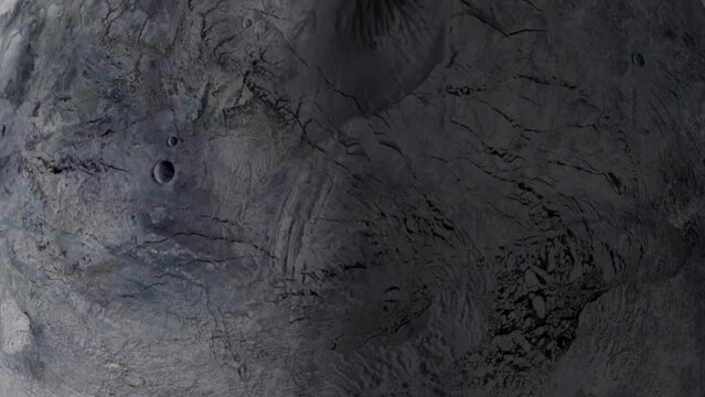 Eris planet rotating background and backscreen VFX