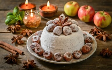Christmas Cake background, Christmas holiday