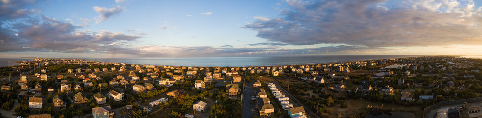 Panorama of Cape Hatteras North Carolina, USA at Sunset