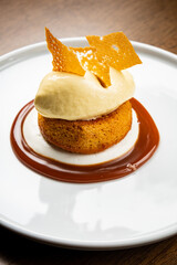 buckwheat cake with vanilla cream