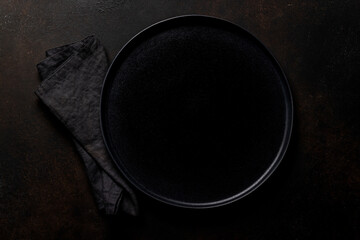 Mockup for a delicious meal. Empty plate on a table