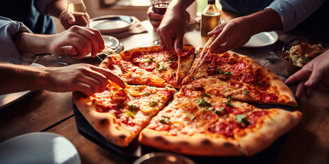 "Home is where the pizza party is—a joyful gathering of friends, where every slice carries the taste of happiness."

