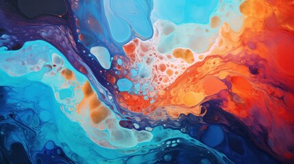 Abstract Colorful Acrylic Pour Texture Background - 3