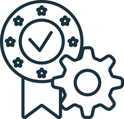 Quality control icon. Monochrome simple sign from operation management collection. Quality control icon for logo, templates, web design and infographics.