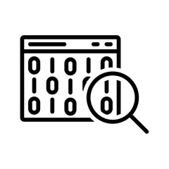 Black line icon for Application security testing