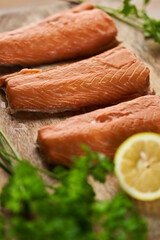 Smoked salmon fillets