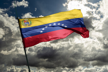 Flag of Venezuela The current eight-star flag of Venezuela was introduced in 2006.venezuela annexation guyana - obrazy, fototapety, plakaty
