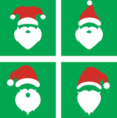 SANTA MESSAGE BANNER BEARD VECTOR 