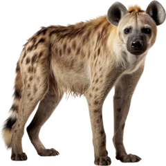 Fotobehang Hyena 투명한 배경 위에 하이에나