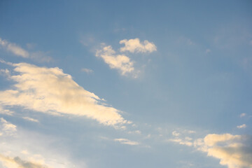 nature and landscape concept with clear sky and small cloud background