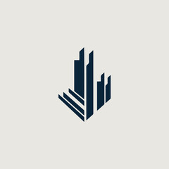 Vector image of a logo that symbolically uses real estate