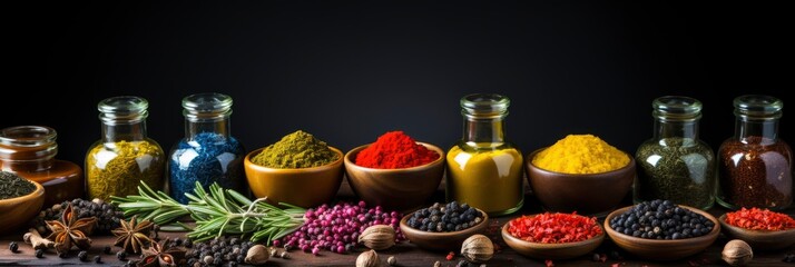 Bottle Essential Oil Herbs Spices, Banner Image For Website, Background, Desktop Wallpaper