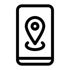 gps line icon