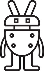 Robot Cartoon Icon
