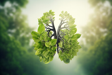 Illustration highlighting the significance of green lungs for a more sustainable future