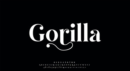 Classic Lettering Minimal Fashion Designs. Typography modern serif fonts regular decorative vintage concept. vector illustration