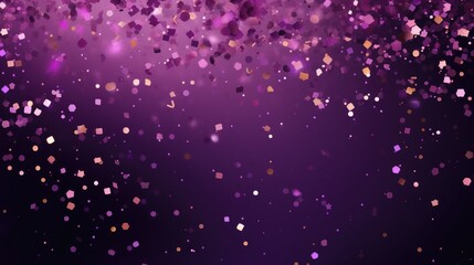 Obraz premium a purple and starry background with confetti falling,