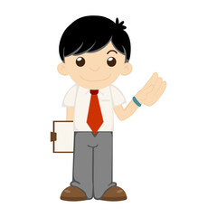 set of male work poses adult