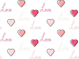 seamless pattern for Valentine's day, love, wedding