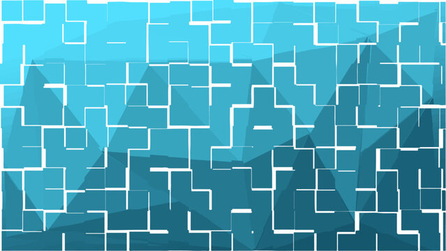 Abstract Blue geometric wallpaper design art box texture. Box background with crack. Modern creative decorative Brick wall. Vector illustration