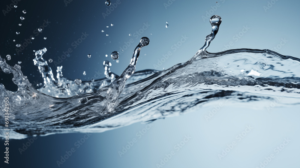 Wall mural water splash isolated