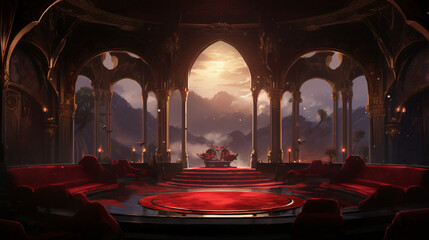 Majestic throneroom at the dawn