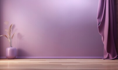 the interior background for the presentation showcases a wooden floor and a soft purple wall, complemented by an intriguing glare from the window
