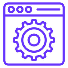 Vector Design Browser Setting Icon Style