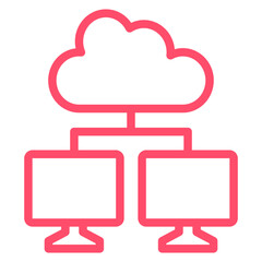 Vector Design Cloud Computing Icon Style