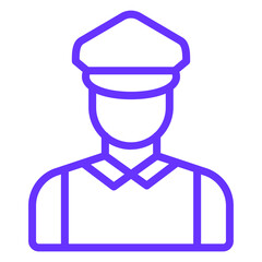 Vector Design Taxi Driver Icon Style