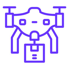 Vector Design Drone Delivery Icon Style