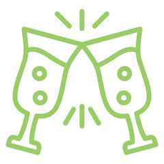 Vector Design Champagne Glass Icon Style