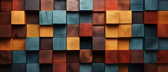 Artisanal Wooden Blocks in Handcrafted Unique Colors