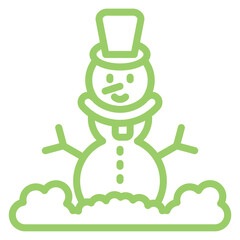 Vector Design Snowman Icon Style