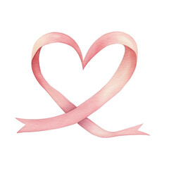 Watercolor illustration of heart element, Valentine concept.