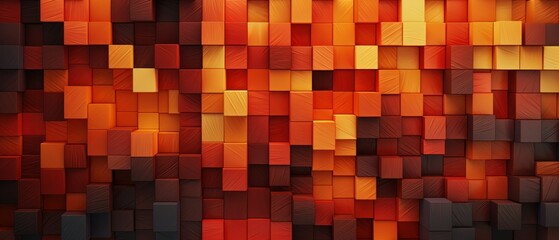 Fiery Blocks in Abstract Flame