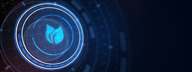 ESG Environmental Social Governance concept. Technology, Internet and network concept. illustration